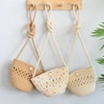 thumbnail image 2 of Granjero Gordo Bolso de mano tejido y bolsas de cosméticos, bolso de mano tejido elegante de playa de verano, bolso de hombro de 7,87 x 1,96 x 5,51 pulgadas (A), 2 of 5