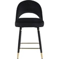 thumbnail image 3 of Pemberly Row Arched Back Upholstered Counter Height Stool in Black (Set of 2), 3 of 6