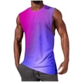 thumbnail image 2 of Kctiaxy Sleeveless Shirts for Men Gradient Color Fashion Casual Tank Tops Crew Neck Pullover Lightweight Workout Tops for Gym, 2 of 5