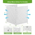 thumbnail image 2 of 3-Panel Outdoor Air Conditioner Fence Screen, 32" W x 38" H Outside Backyard Wood Privacy (White), 2 of 8