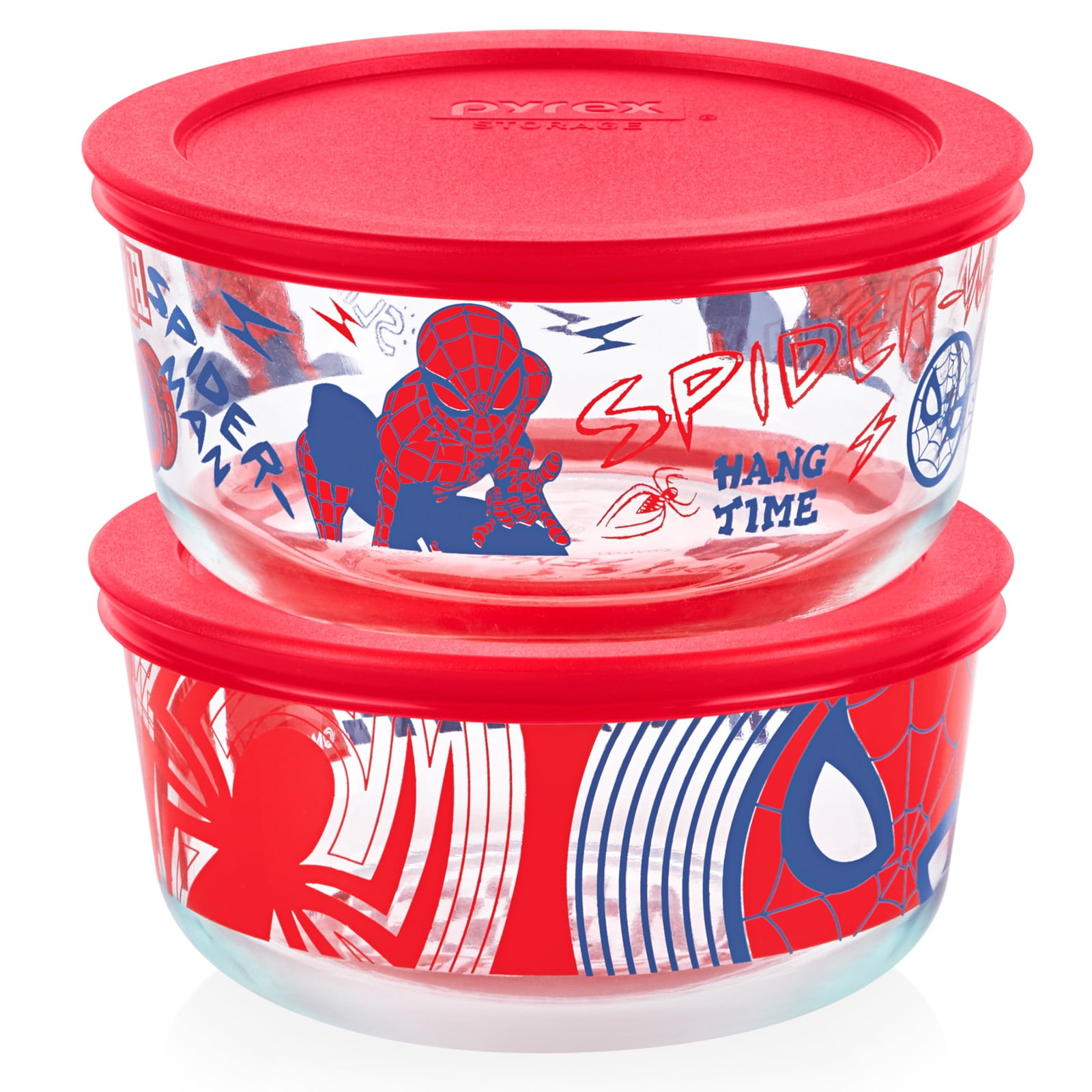 Pyrex® Marvel Spider-Man 2-piece Round Glass Storage