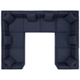 thumbnail image 1 of Modway Saybrook Canapé Sectionnel de Patio 8 Pcs en Tissu Rembourré, Bleu Marine, 1 of 11