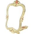 thumbnail image 3 of Nerien Vintage Rose Metal Mirror Comb Set Antique Hand Held Vanity Mirror Comb Set Gold, 3 of 7