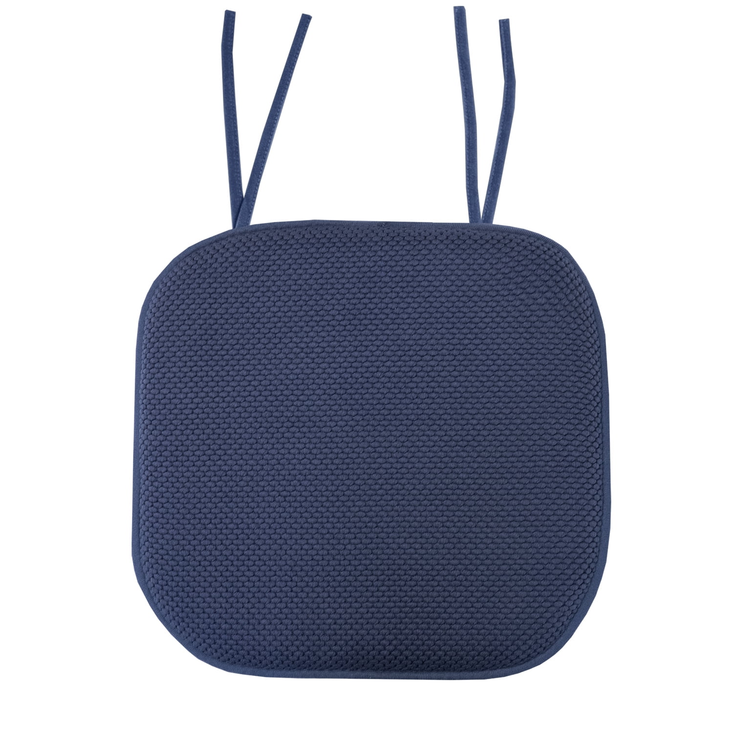 Sweet Home Collection 16" x 16" Navy Square Chair Pad Outdoor Seating Cushions (4 Pack)