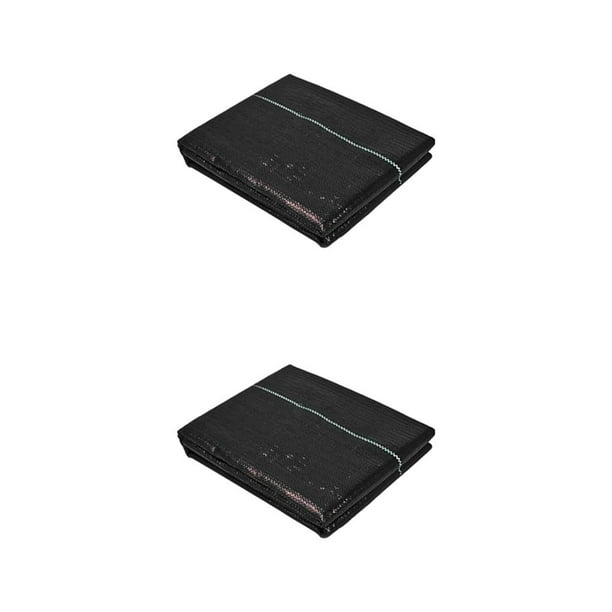 Advancent Toldo de fácil construcción negro, lona duradera para protección de jardín, reducción del crecimiento de malezas, edificios de 1m*5mnegro 2piezas