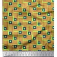 thumbnail image 1 of Soimoi Green Cotton Voile Fabric Liberia Country Flag Decor Fabric Printed Yard 56 Inch Wide, 1 of 3