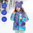 thumbnail image 2 of Kids Winter Hat Scarf Set, Toddler Children Knit Warm Beanie Scarf Set Soft Thermal Cap Neck Warmer Scarf with Pom Balls for 1-5 Years Old, 2 of 7