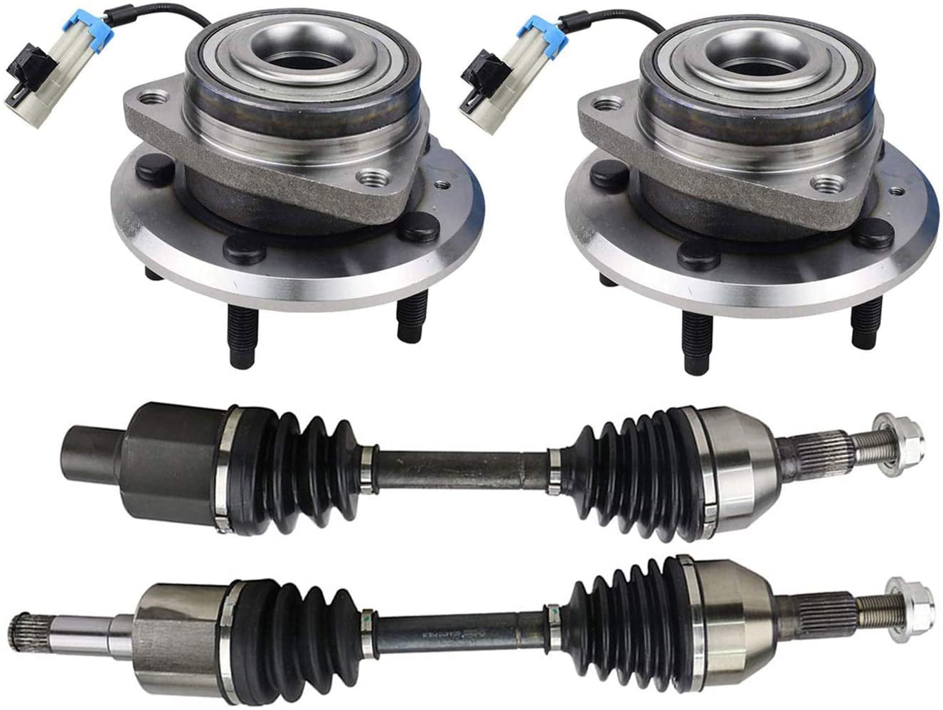 SurTrack Set of Front Passenger Right CV & Intermediate Shafts For Chevy Pontiac