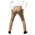 thumbnail image 4 of Men's Slim Fit Dress Pants for Office Wear & Formal-Casual Occasions Light Brown M, 4 of 4
