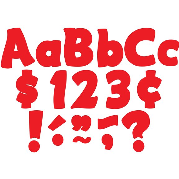 Teacher Created Resources 4" Funtastic Font Letters Combo Pack Red 208 Pieces/Pack 3 Packs