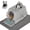Light-gray, variant on Extra Large Enclosed Stainless Steel Cat Litter Box, 120° Flip-Top, Front Entry/Top Exit, Leak-Proof Odorless with Scoop, Filter Pedal & Pad, Easy to Clean