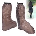 thumbnail image 4 of Funda para botas de lluvia evita resbalones reutilizable impermeable marrón protectores de zapatos para lluvia resistente a la abrasión para andar en bicicleta caminar ANGGREK Otros, 4 of 8