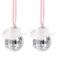 thumbnail image 1 of 2uds Blanco Disco Bola Coche Accesorio Ostentoso Disco Espejo Ornamento Coche Espejo Colgante para Coche, Cumpleaños Fiesta Accesorio, 1 of 7