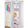 thumbnail image 2 of mDesign Fabric Nursery Hanging Organizer, 7 Shelves/3 Drawers - Lt. Purple/White, 2 of 8