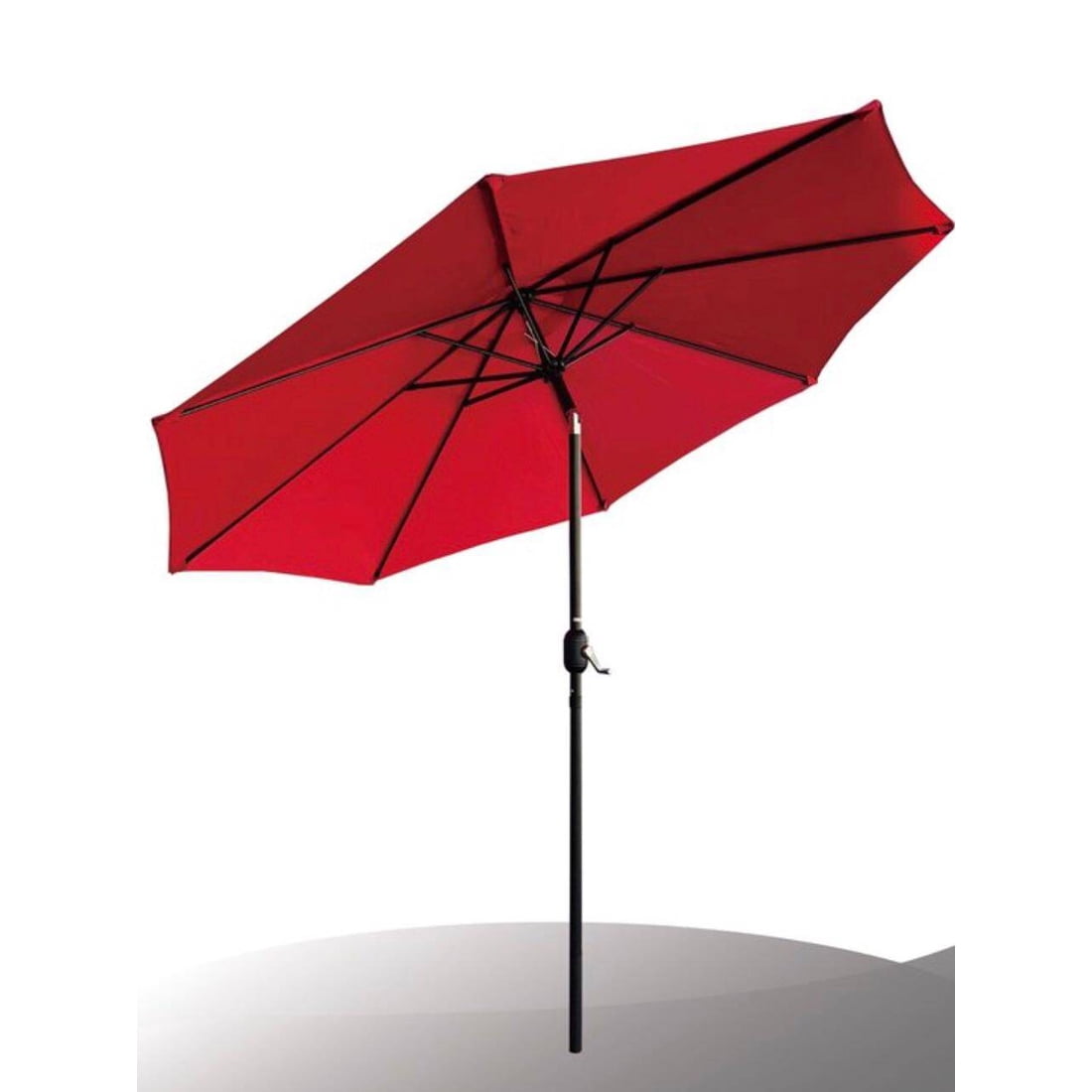 8' Patio Umbrella Outdoor Table Umbrella with 8 Sturdy Ribs (Red), DSF Patio