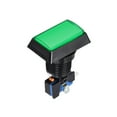 thumbnail image 4 of Botón de empuje para juegos 49x33 Rectángulo 12V Interruptor de botón iluminado LED con microswitch para juegos de video de arcade Verde 2pcs, 4 of 5