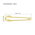 thumbnail image 2 of Uxcell 3.15 inch Large Metal Sewing Pins Safety Pins for Office Home Gold Tone 15 Pack, 2 of 5