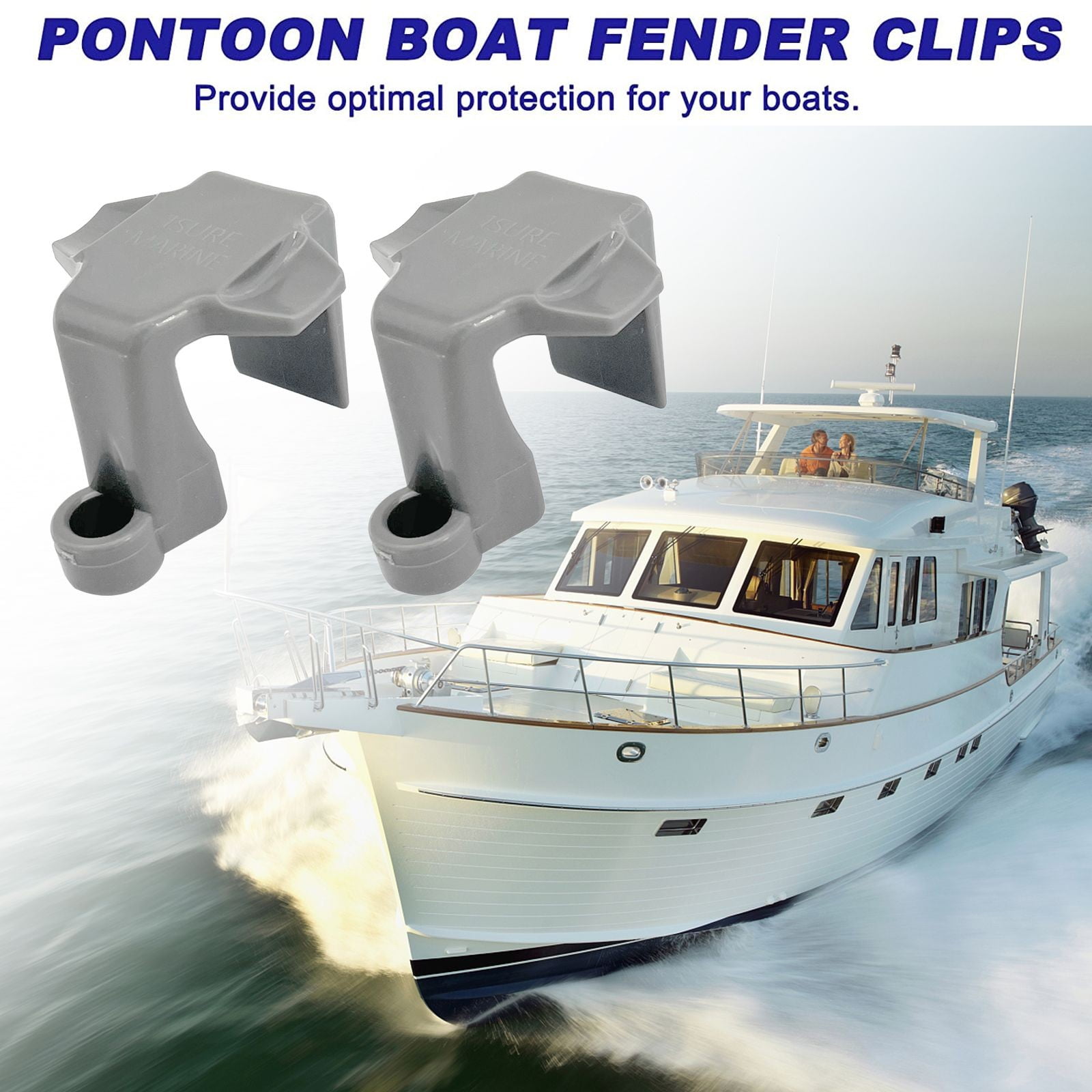 4 Pack Pontoon Boat Square Rail Fender Clips Boat Fender Hangers