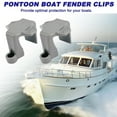 thumbnail image 3 of 4 Pack Pontoon Boat Square Rail Fender Clips Boat Fender Hangers, 3 of 6