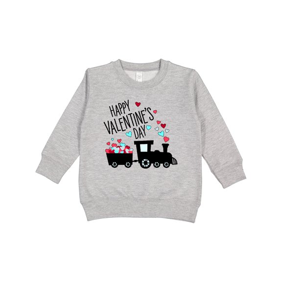 Inktastic Happy Valentine's Day Train Toddler Sweatshirt