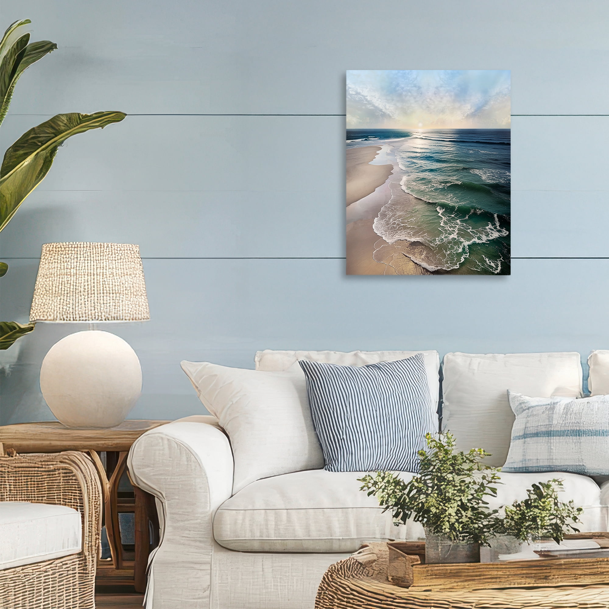 Stupell Industries Tranquil Shoreline with Soft Light Canvas Wall Art, design by Mike Calascibetta