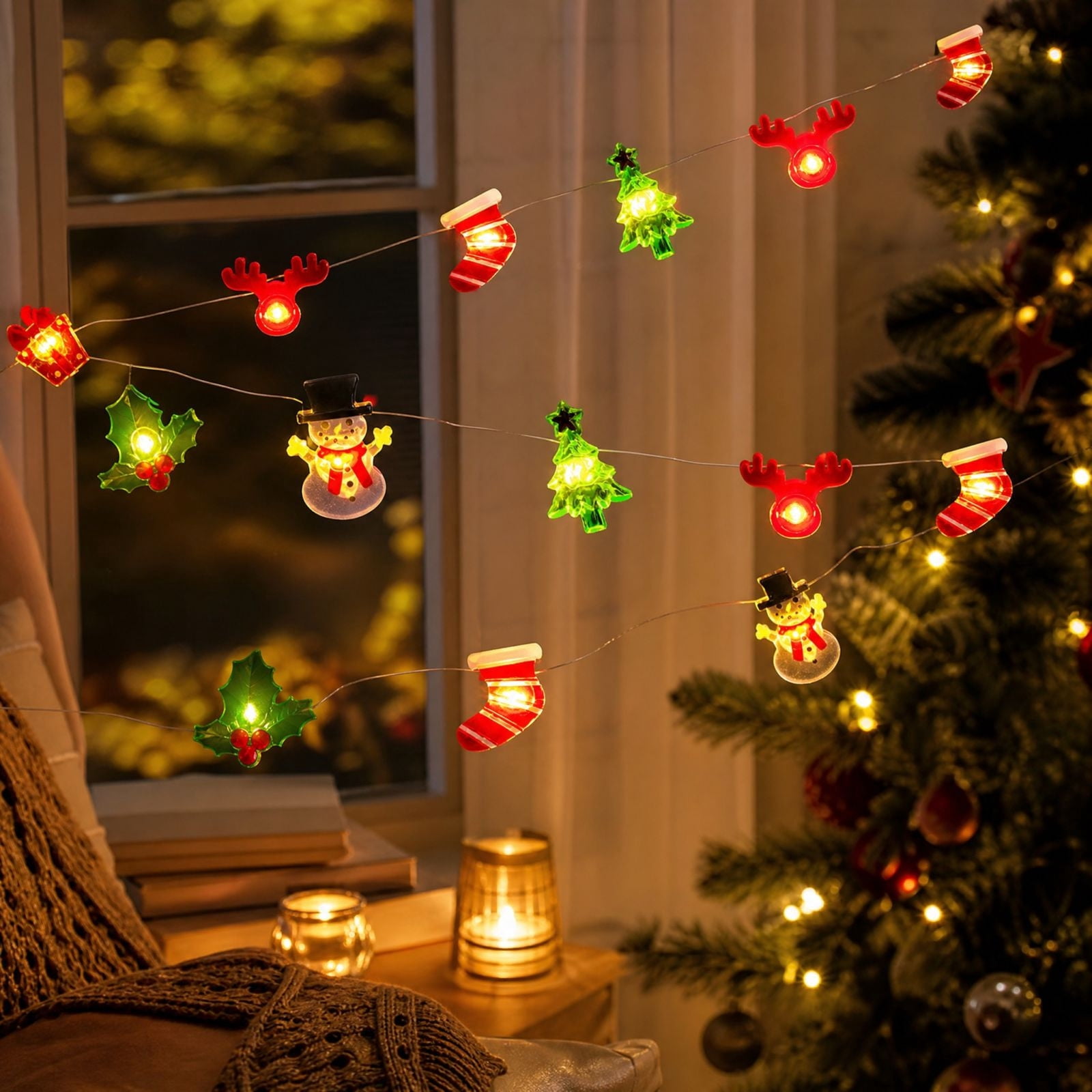 Christmas String Lights Multi-Shape Indoor Decorative Lights – picture 6