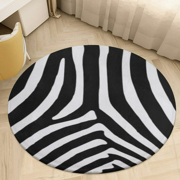 Leopard Print Round Area Rugs for Bedroom Living Room, 4FT Soft Indoor Circle Carpets, Carpet Home Decor Floor Mat