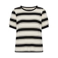 thumbnail image 4 of xfsWaSs Mens T Shirts Color Block Striped Casual T-Shirts Loose Fit Comfortable Round Neck Tee Tops Summer Short Sleeve Tshirts Daily Work Tshirts, 4 of 4