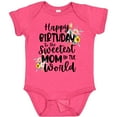 thumbnail image 3 of Inktastic Happy Birthday to the Sweetest Mom in the World Girls Baby Bodysuit, 3 of 5