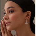 thumbnail image 2 of LeCalla 925 Sterling Silver Dangle Earrings | Trinity Celtic-Knot Triangle Earrings Women, 2 of 5