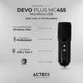 thumbnail image 3 of Microfono Gamer Acteck DEVO PLUS MC455 Tripie USB-C Negro AC-936446, 3 of 6
