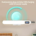 thumbnail image 4 of Liquidation! Lampe de Lecture Murale Rechargeable à LED avec Horloge Numérique-3 Couleurs Réglables à Coller sur Lit Superposé, Éclairage Magnétique Monté sous Armoire & Support Rotatif, 4 of 7