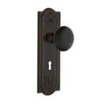thumbnail image 2 of Nostalgic Warehouse Meablk_Prv_234_Kh Black Porcelain Solid Brass Privacy Door Knob Set -, 2 of 6