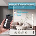 thumbnail image 3 of Regleta Alexa Smart WiFi con protección de sobrecarga 4 enchufes 4 puertos USB y cable USB 3 en 1 Compatible con Alexa Google Smart Life y control por voz esquí esquí Gafas de esquí, 3 of 5