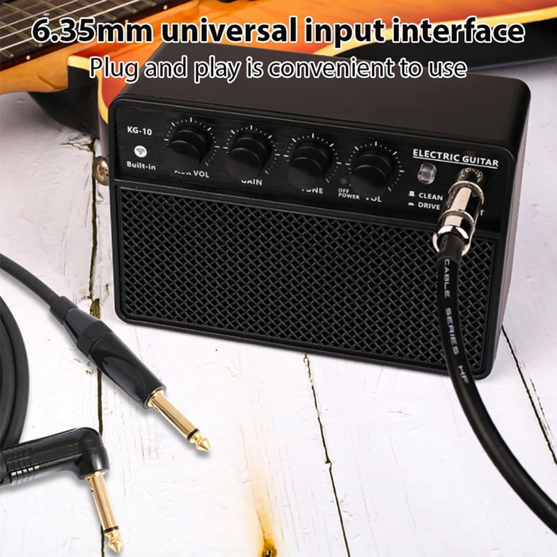 Small Electric Guitar Speaker Mini Portable Guitar Practice Speaker Suitable for Daily Practice and Street Performances