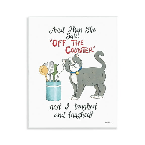 Stupell Industries Sassy Cat Humor Saying Animals Painting Unframed Art Print Wall Art, 11 x 14