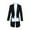 Black, variant on Styesk Jackets for Men Men's Sequined Solid Color Suit Dormal Dress Breasted Tailcoat Suit Jacket
