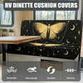 thumbnail image 4 of FOR U DESIGNS Butterfly Moon Star Print 2 Pcs RV Dinette Cushion Covers Non-Slip Camper Seat Covers Dinette Booth Stretch Sofa Furniture Protector Sofa Slipover for Travel Trailer Couch, 4 of 7
