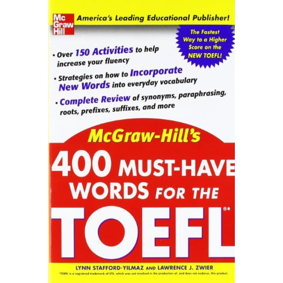 Pre-Owned 400 Must-Have Words for the TOEFL (Paperback) 0071443282 9780071443289