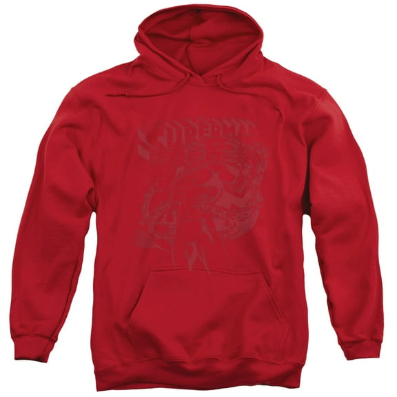 Superman Code Red Adult Pullover Hoodie Sweatshirt Red
