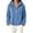 Blue, variant on XRoczxe Women's Fluffy Sherpa Pullover Hoodie, Quarter Zip Fleece Sweatshirt with Pockets, Soft Warm Winter Lounge Top for Cold Weather & Casual Wear