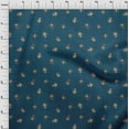 thumbnail image 3 of oneOone Polyester Lycra Dark Teal Blue Fabric Leaves & Floral Artistic Fabric For Sewing Printed Craft Fabric By The Yard 56 Inch Wide, 3 of 4