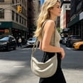 thumbnail image 6 of tumgatte Women's Soft Leather Dumpling Bag Shoulder Crossbody Bag 11.81x6.69x3.93 Inch High-End Versatile for Class Daily Use, 6 of 6