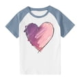 thumbnail image 1 of Zpanxa T-Shirts d'Été pour Filles Imprimé Manches Raglan Col Rond T-Shirt à Manches Courtes Polyester Spandex 11 Ans, 1 of 7