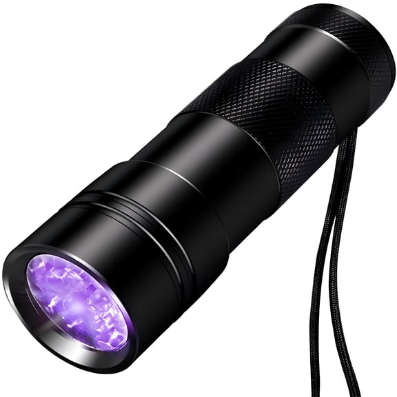 HIBIBUD UV Flashlight Black Light Flashlight,12 LED 395 nm Ultraviolet Blacklight Flashlight Detector for Dog Urine,Pet Stains.