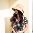 thumbnail image 3 of COCOpeaunt Womens Hat Bucket hat Panamanian Women Four Seasons Fisherman Hat Big Brim Hat bowknot Fisherman Hat Sun Visor Sun hat, 3 of 6