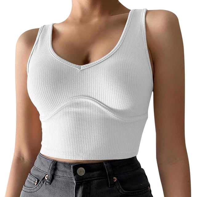 DPTALR Femmes Décontracté Uni Sans Manches Bandeau Gilet Base Chemise Hauts