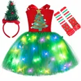 thumbnail image 2 of Vestido de Navidad para niñas con luces LED, árbol de Navidad, elfo, tutú de princesa, disfraz de fiesta de Navidad para niños pequeños, regalo, 2 of 5