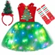 thumbnail image 2 of Vestido de Navidad para niñas con luces LED, árbol de Navidad, elfo, tutú de princesa, disfraz de fiesta de Navidad para niños pequeños, regalo, 2 of 5