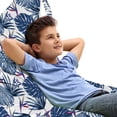 thumbnail image 1 of Monstera Lounger Chair Bag, Exotic Jungle Foliage Tropical Leaves Illustration Bird of Paradise Bloom, High Capacity Storage with Handle Container, Lounger Size, Dark Sky Blue White, by Ambesonne, 1 of 1